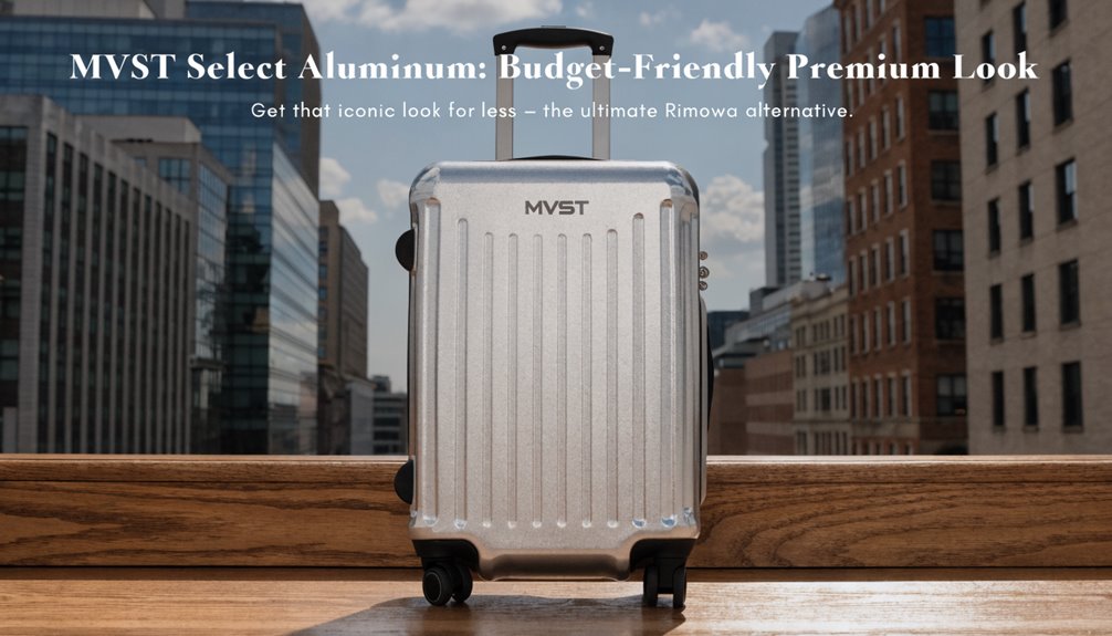 affordable sleek aluminum luggage