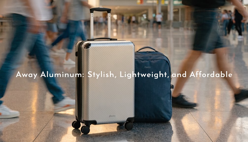 affordable stylish aluminum suitcase