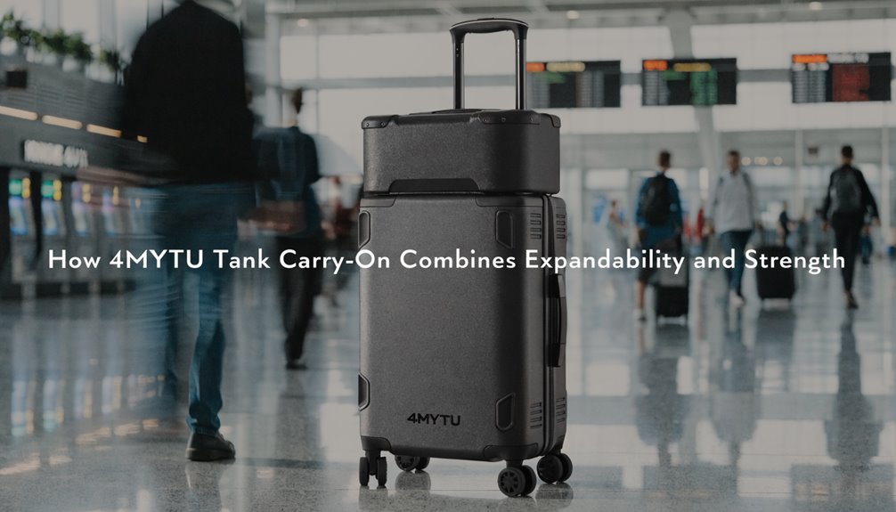 expandable durable travel suitcase